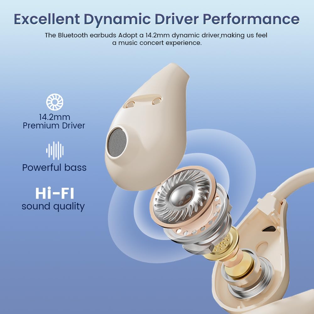 CuiSuto open ear buds built in mic for clear calls
