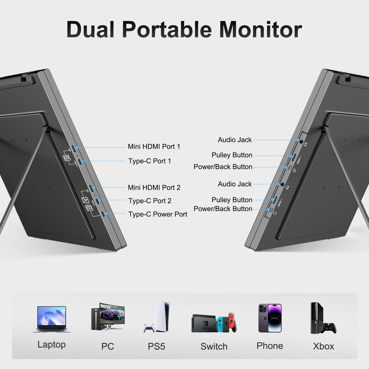 CUIUIC anti-glare IPS panel reduces eye strain.