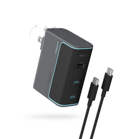 CUKTECH front-facing charger showing ports and compact design for efficient charging