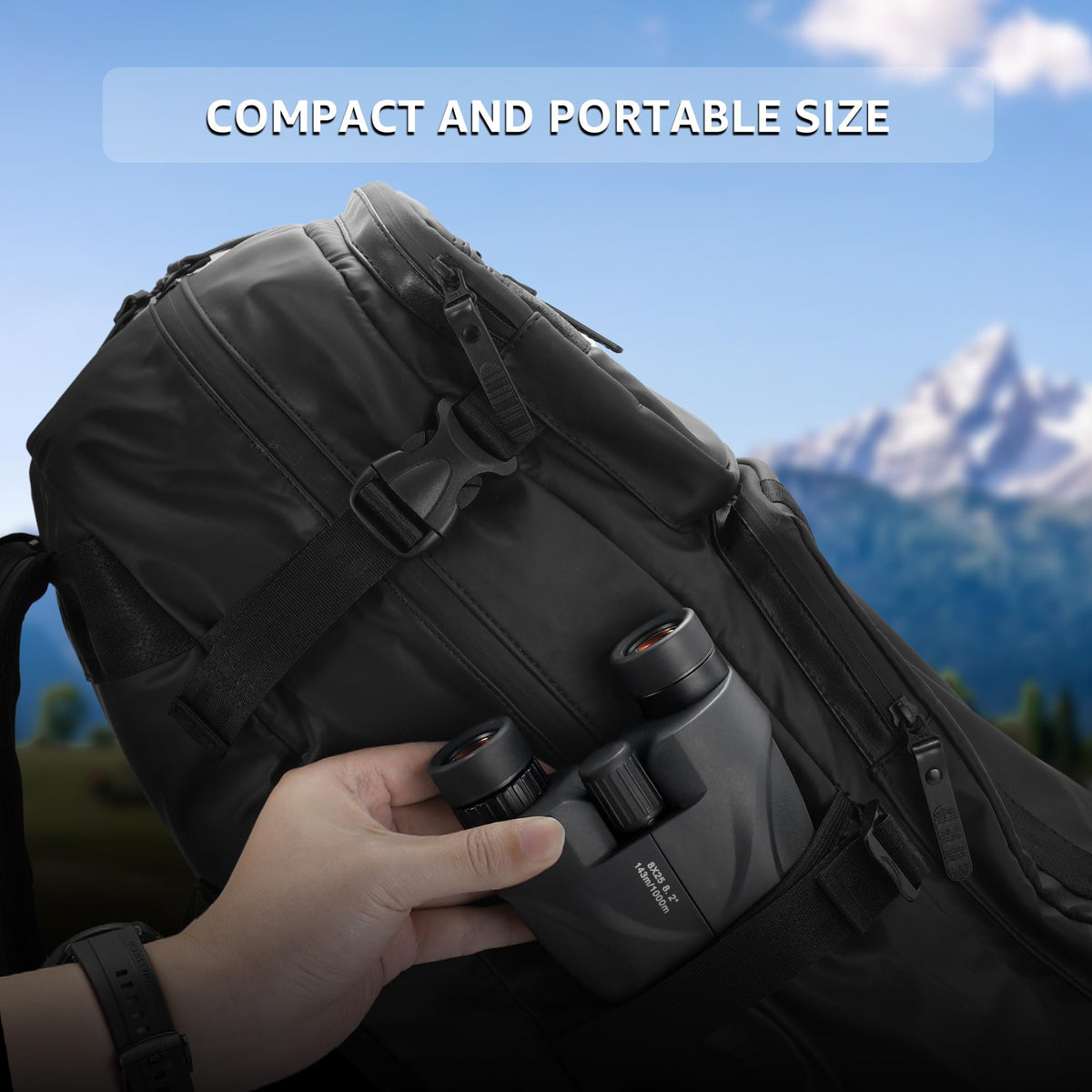 Culture Gifts 8x25 binoculars compact portable design fits in pocket or pack