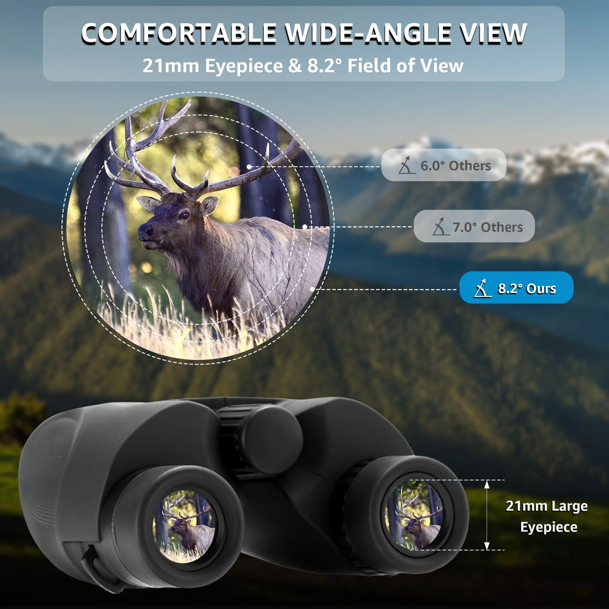 Culture Gifts 8x25 binoculars nitrogen-filled body for fog-free viewing