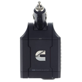 Cummins unit side close-up of dual AC outlets for powering small devices