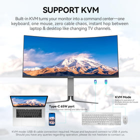 CUNPU 21:9 display supports three windows side-by-side for productivity