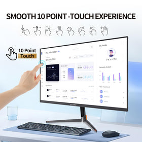 CUNPU 24-inch touchscreen monitor HDMI and VGA ports for easy setup