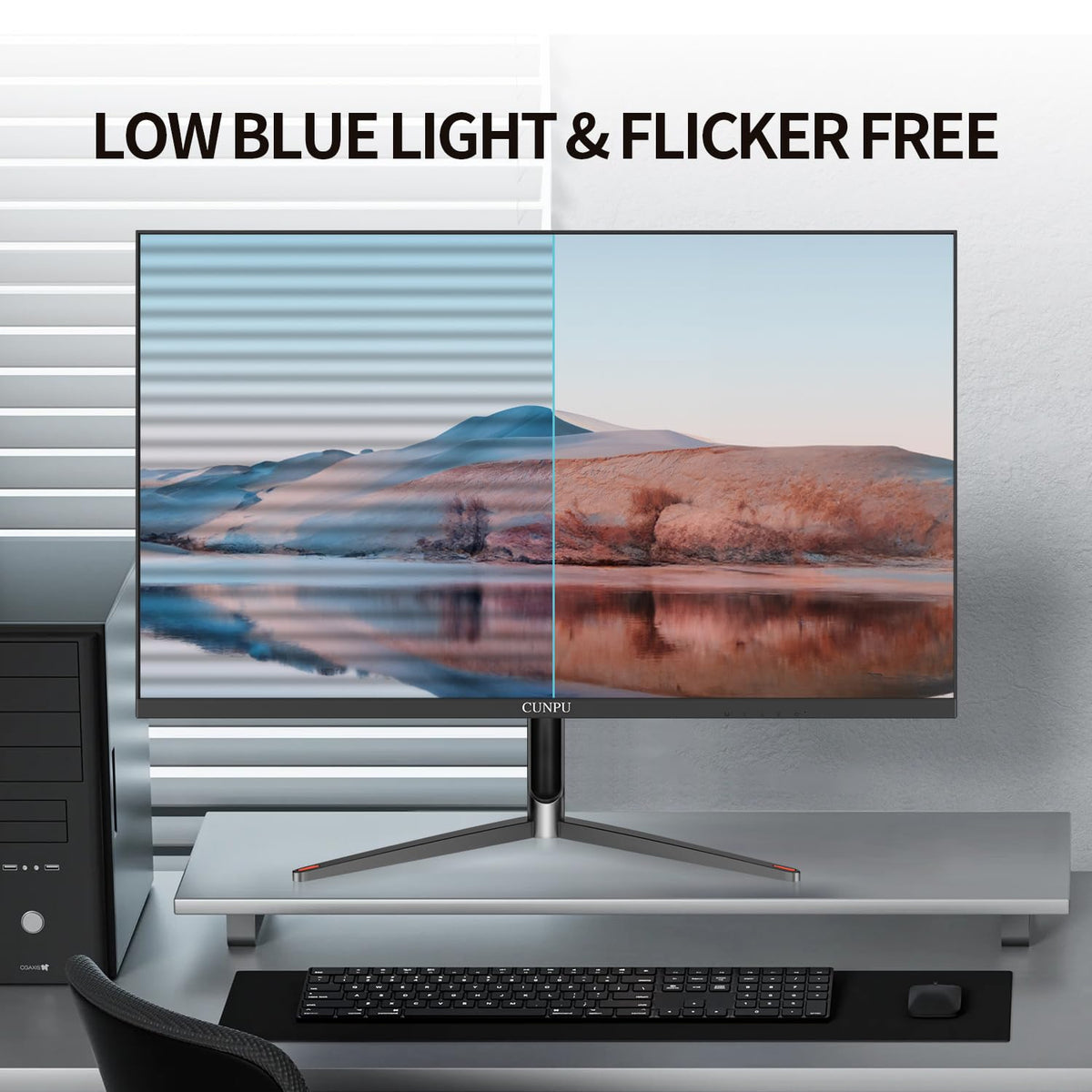 CUNPU 24-inch touchscreen monitor HDR technology delivers deeper color realism