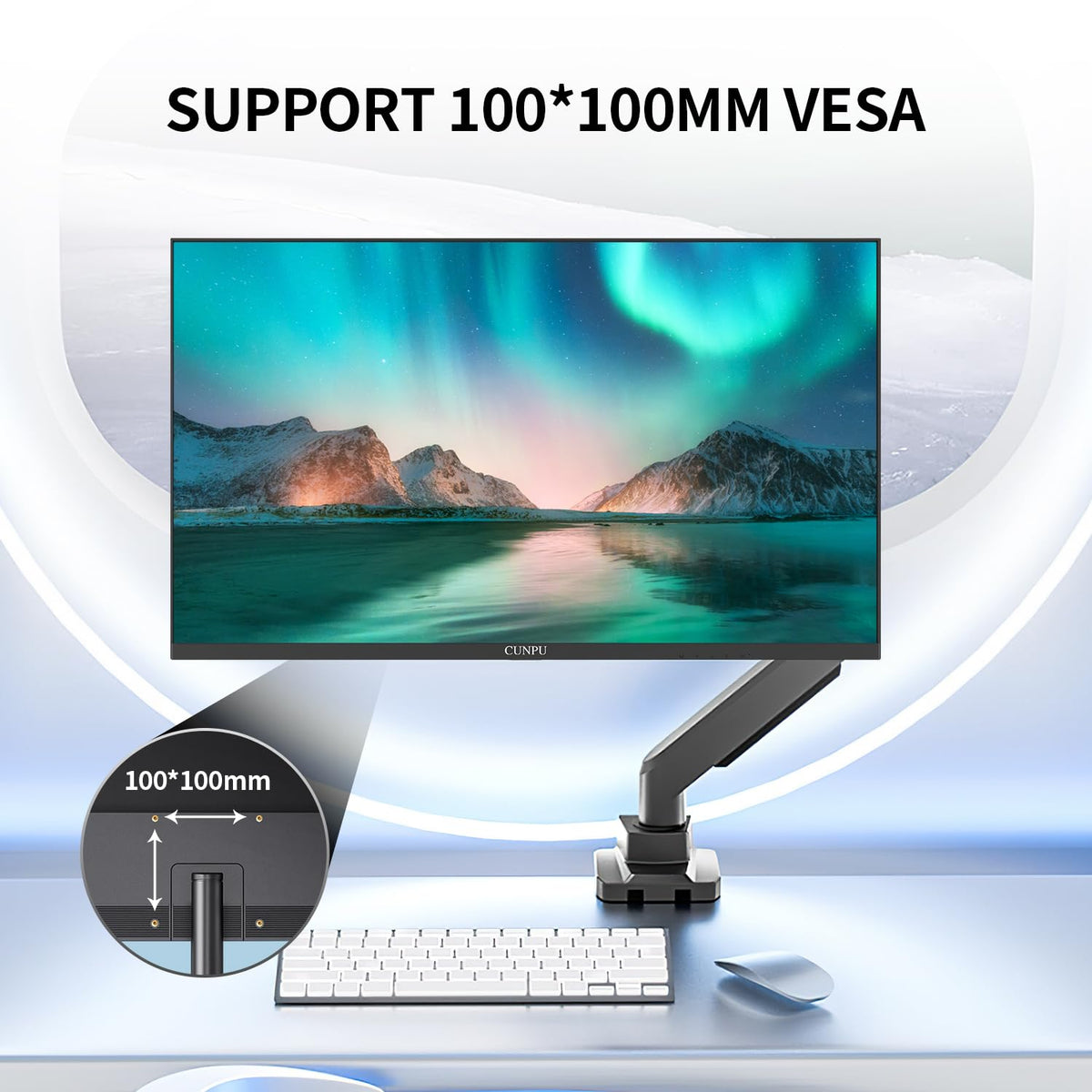 CUNPU 24-inch touchscreen monitor IPS panel for true colors