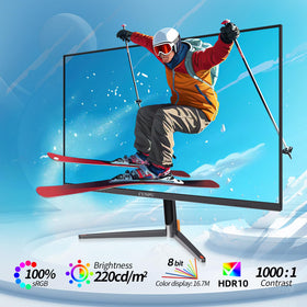 CUNPU 24-inch touchscreen monitor tilt adjustment enables comfortable viewing angles