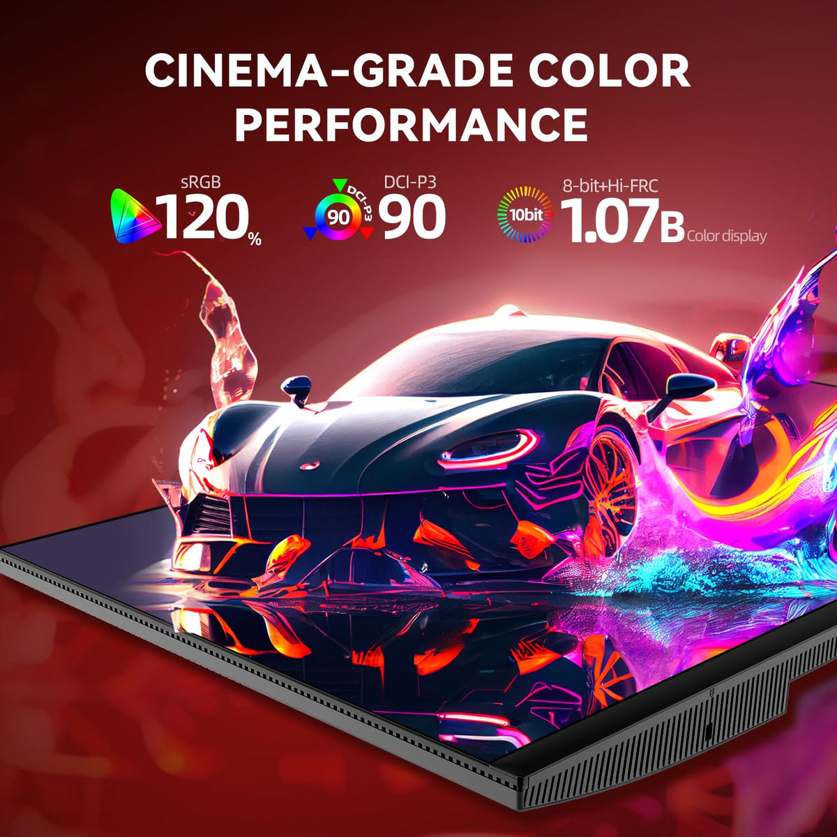 CUNPU 27-inch monitor 1ms GTG response supports fast-paced gameplay.