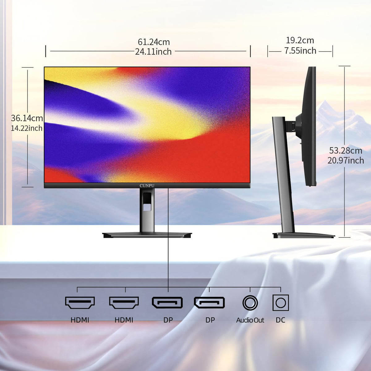 CUNPU 27-inch monitor is ideal for photo and video editing workflows.
