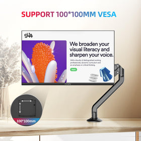 CUNPU 27-inch touchscreen monitor with VESA mount for flexible installation.