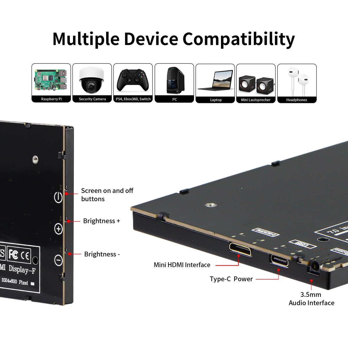 CUQI beside smartphone size comparison highlighting portability and scale