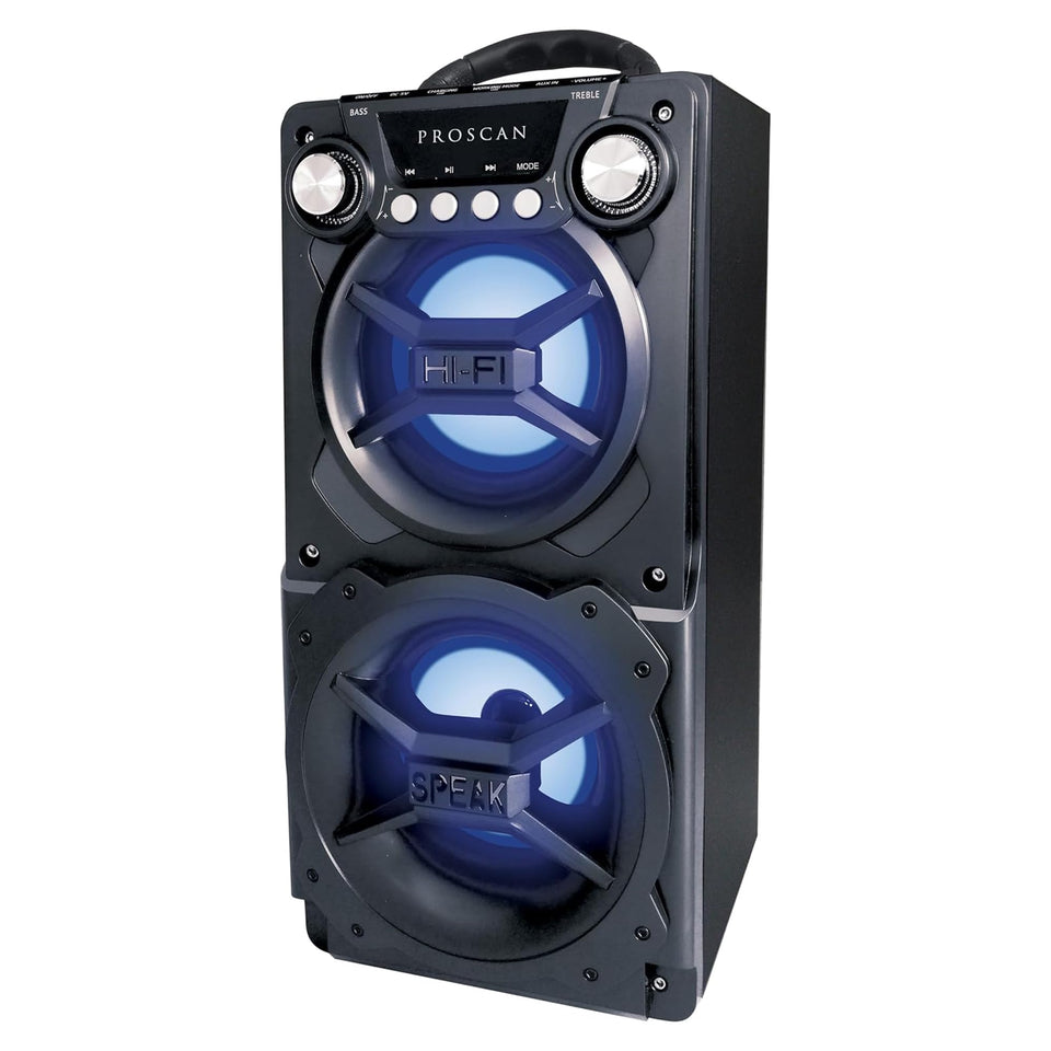 Curtis LEDVANCE Sylvania portable speaker front view with powerful stereo sound for events