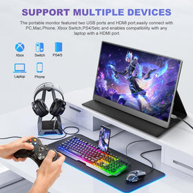 CUIUIC 18.5-inch monitor in duplicate/side-by-side mode for presentations