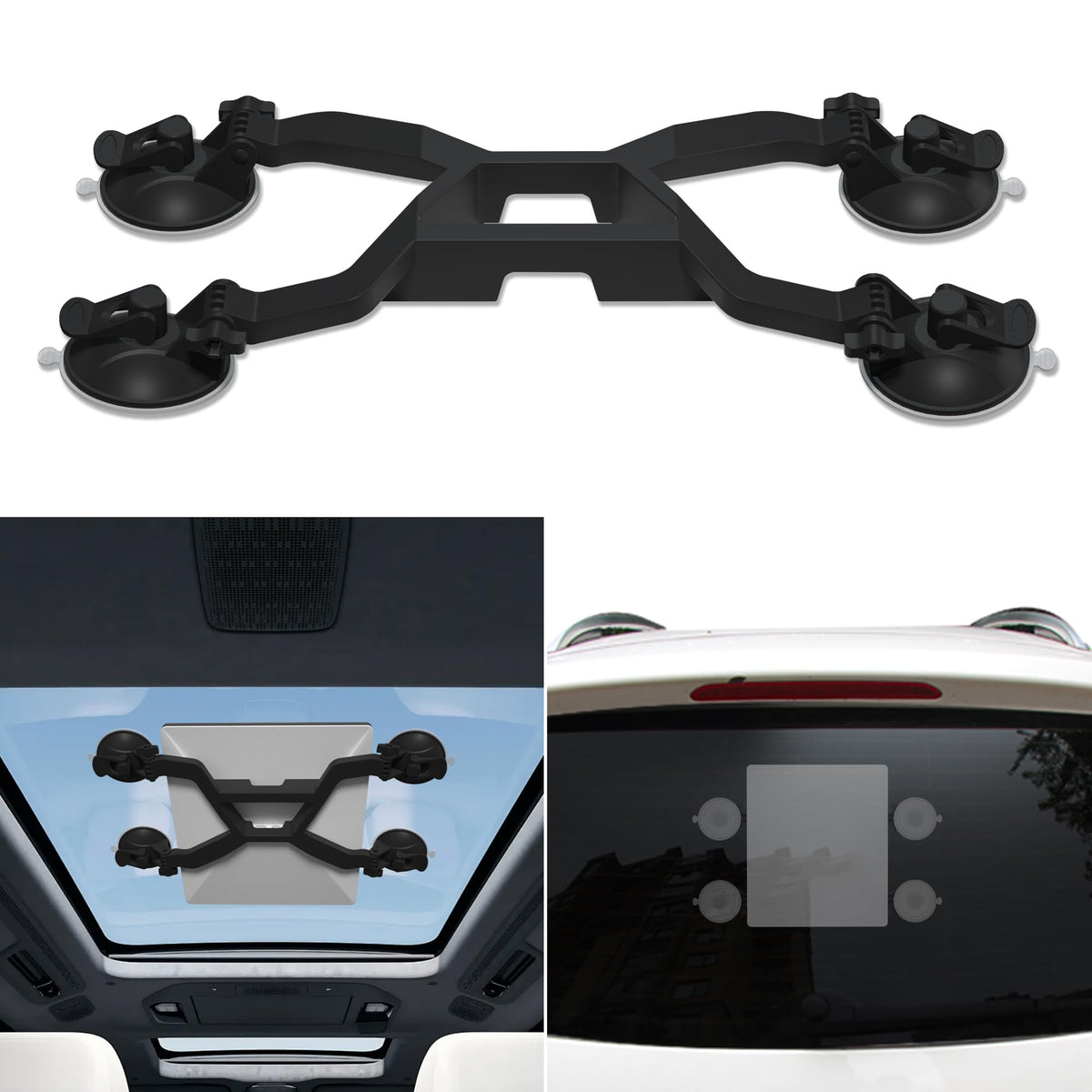 CUUTHOO front view mounted on windshield showing secure hold and convenient placement