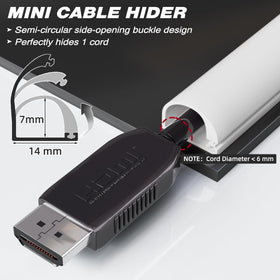 cuysfead cord hider with self-adhesive back conceals cords smoothly.