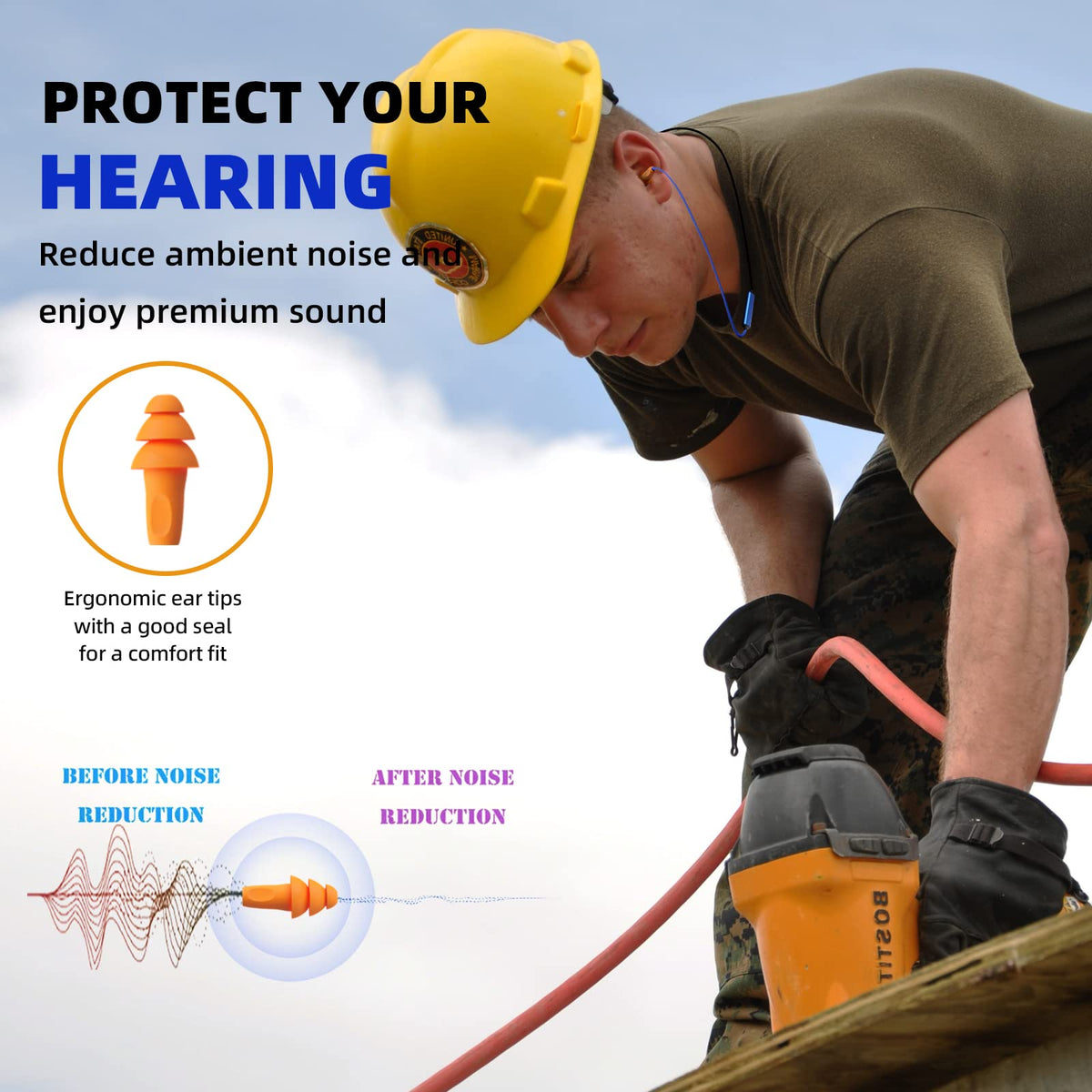 Cuzabe neckband detail view showing flexible design and comfortable fit benefit