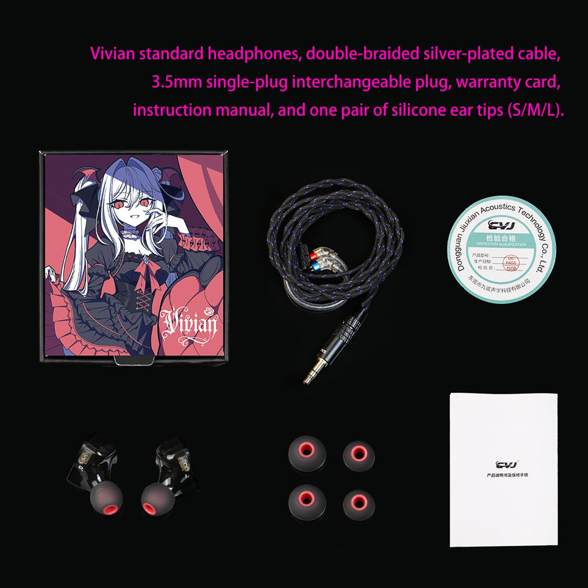CVJ Vivian in-ear worn lifestyle shot showing comfortable fit for long use