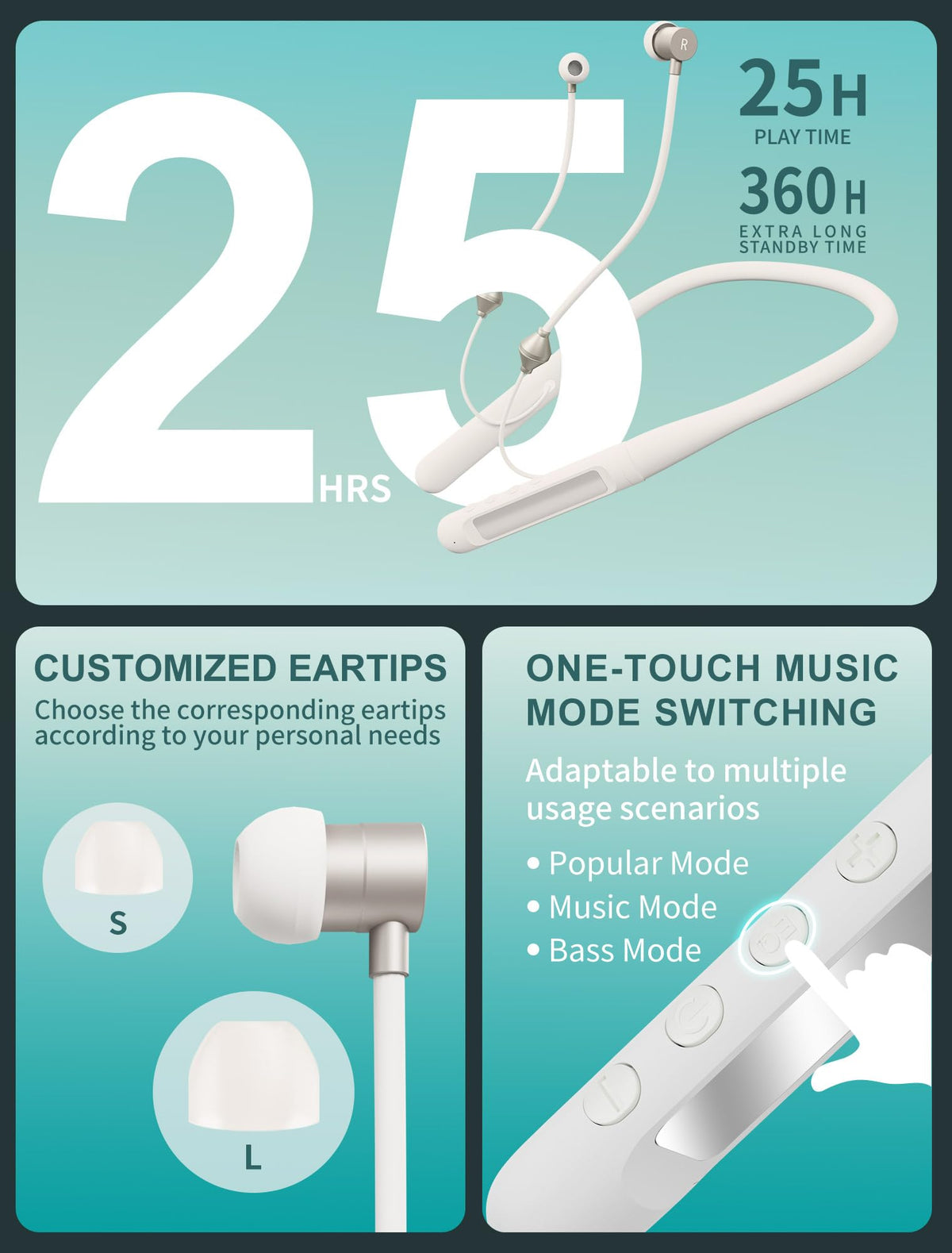 cwuiga earbuds fitted in ear demonstrating secure fit and isolation