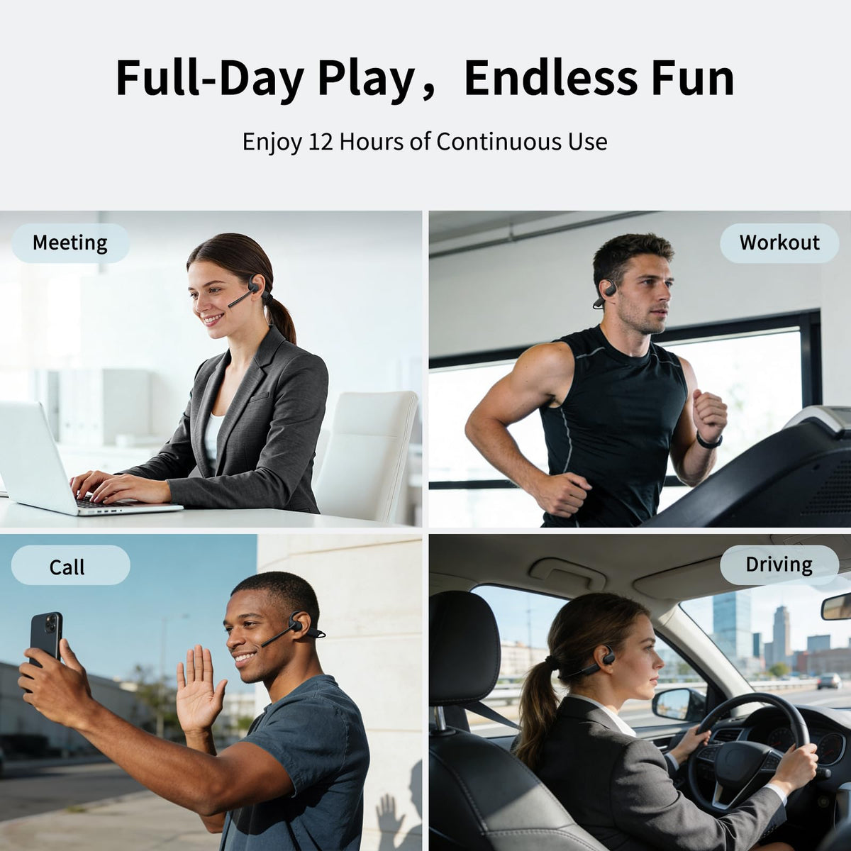 CXK 12-hour playtime supports long daily meetings and calls.