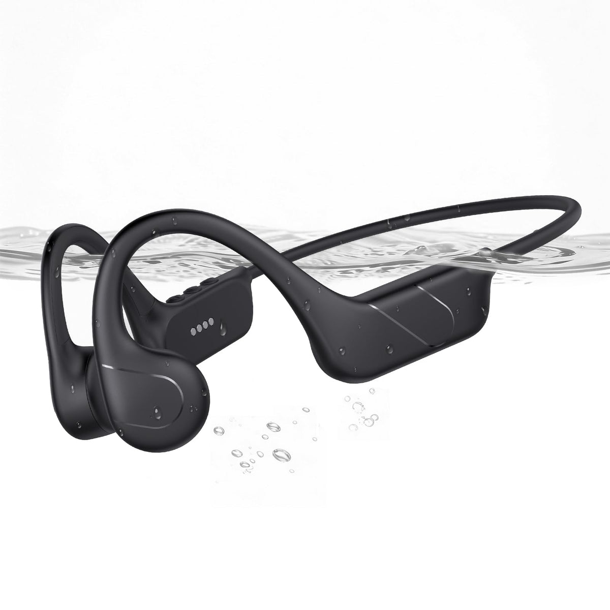 CXK bone-conduction headphones in waterproof swim design for pool listening