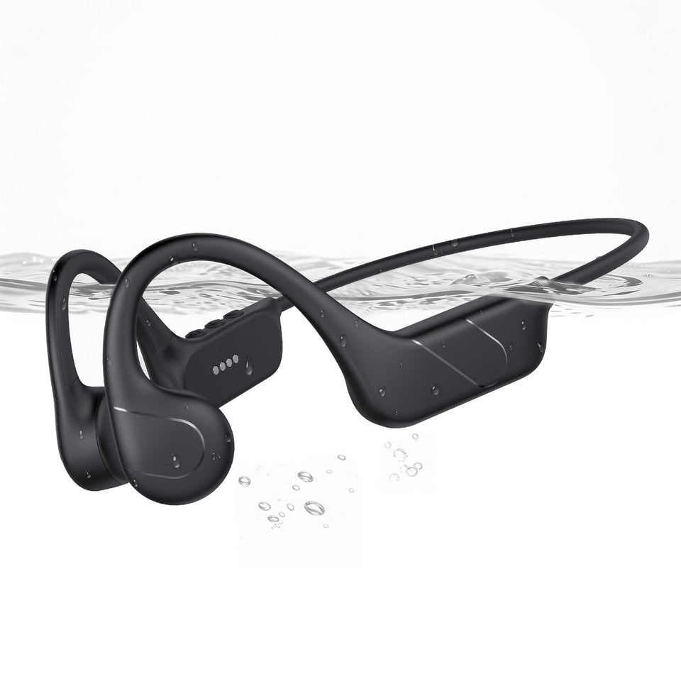 CXK bone-conduction headphones in waterproof swim design for pool listening