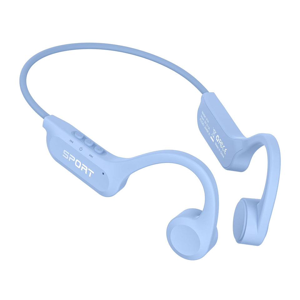CXK front view of open-ear headphones showing compact design and quick pairing benefit