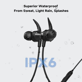 CXK neckband beside smartphone showing scale and long battery life convenience