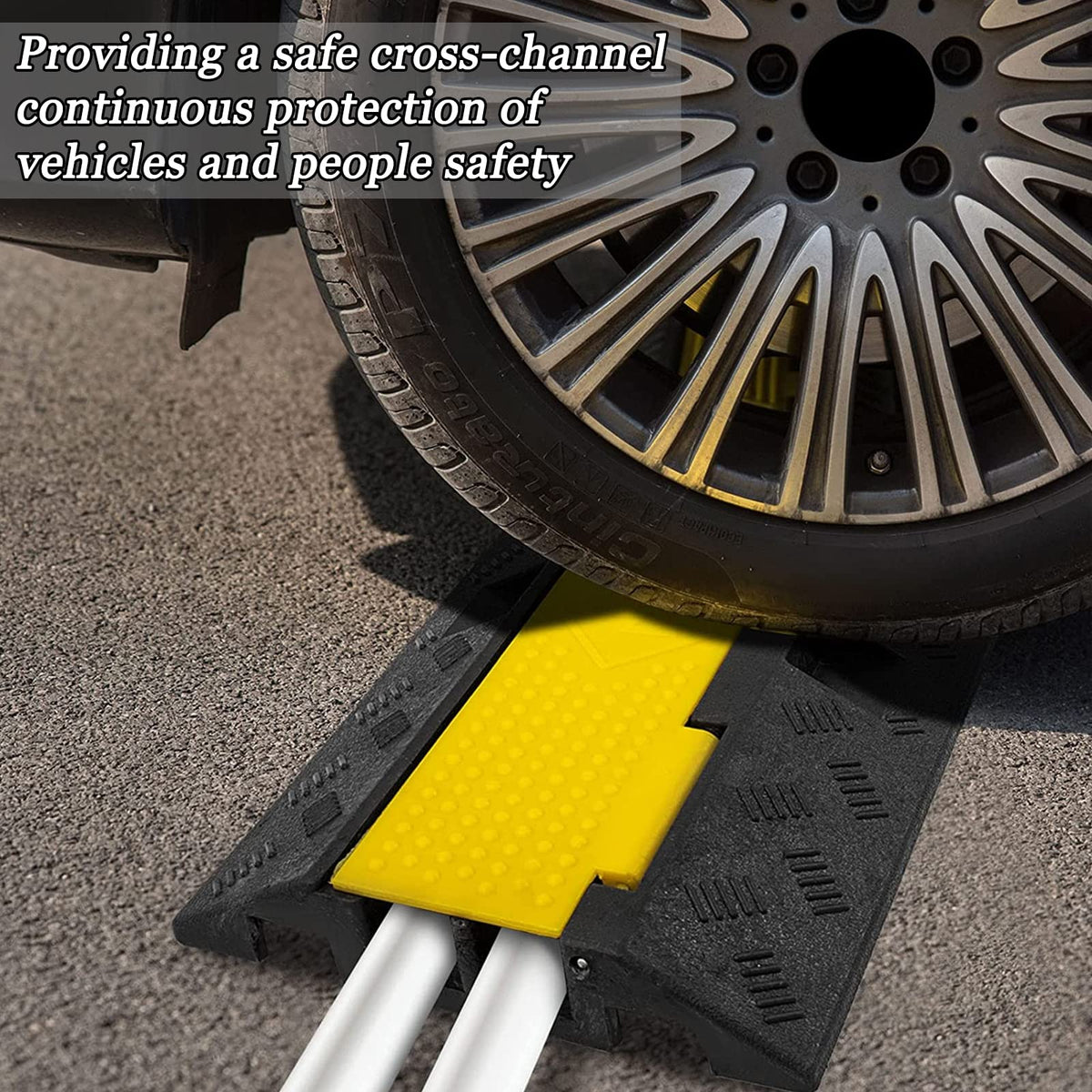 CXRCY easy-installation ramp simplifies cord protection in busy work zones.