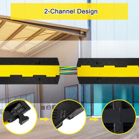 CXRCY industrial rubber ramp offers durable, weatherproof protection for wires outdoors.