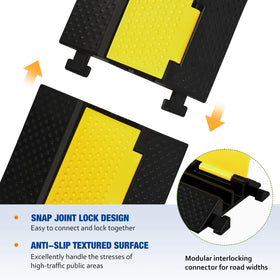 CXRCY heavy-duty rubber ramp handles loads up to 22,000 lbs outdoors.