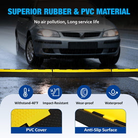 CXRCY safety-yellow ramp increases visibility for pedestrians and drivers.