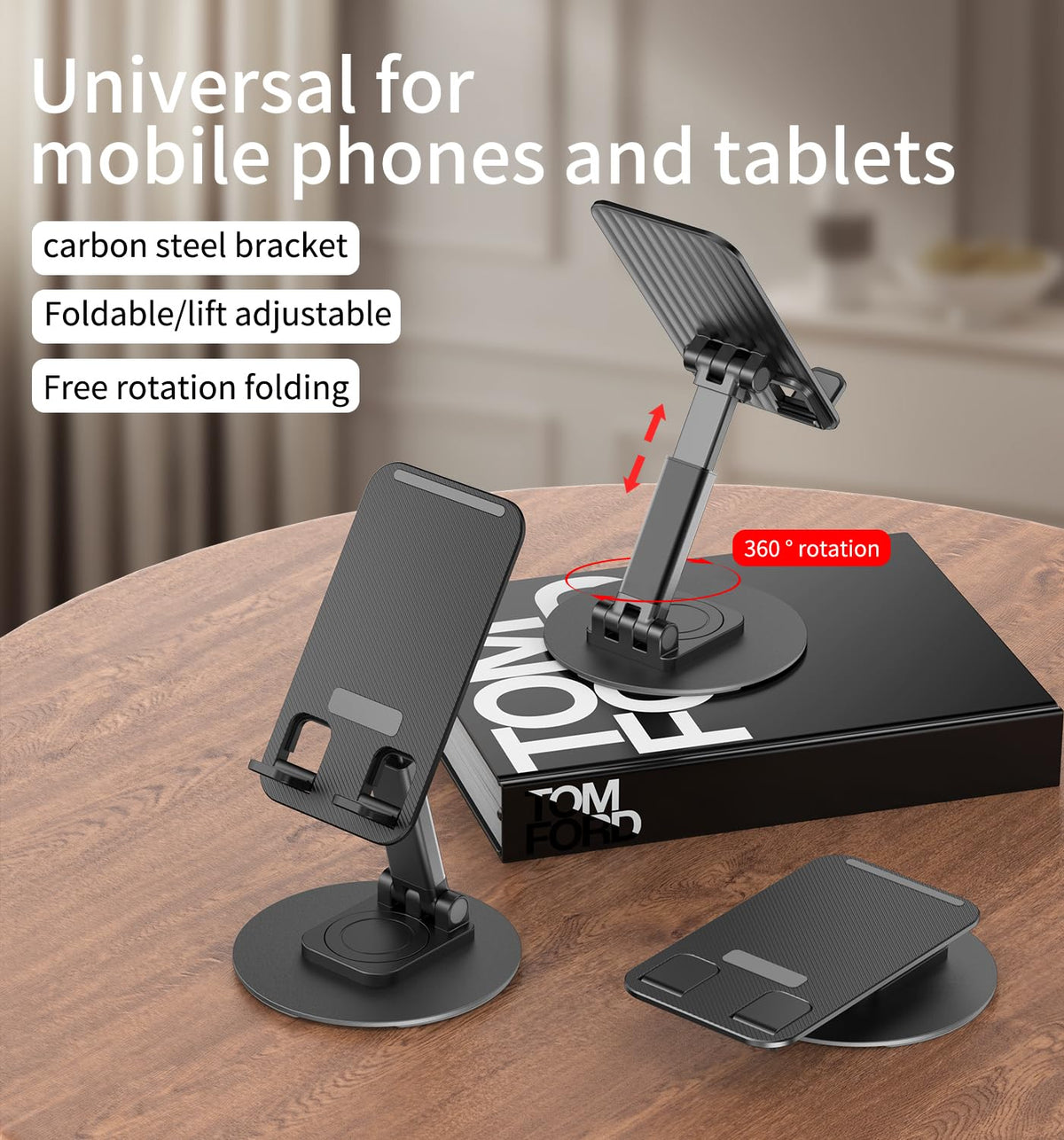 CXTX foldable desk stand offers portable convenience for on-the-go use.