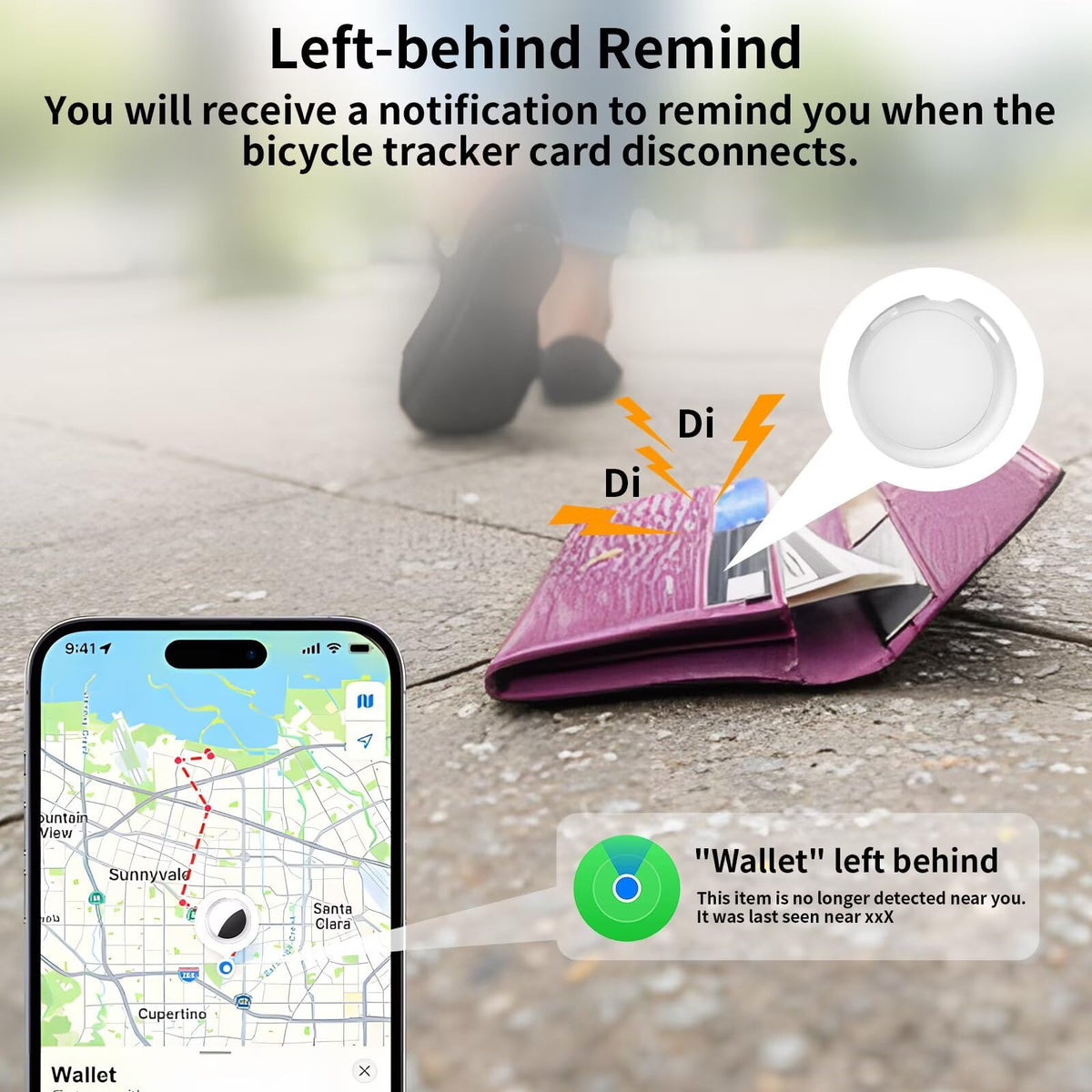 CYBERDOT left-behind reminder sends Bluetooth alerts to recover items.