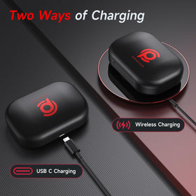 CYBERDOT Open Ear Headphones LED display indicating battery level