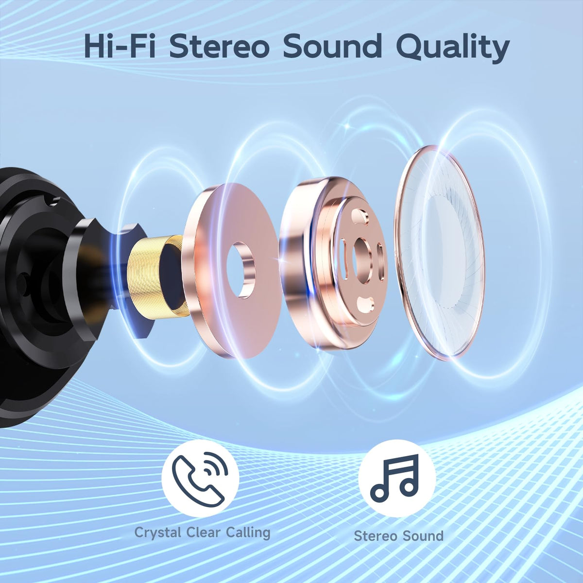 CYBERDOT wireless earbuds using Bluetooth 5.3 for stable connections