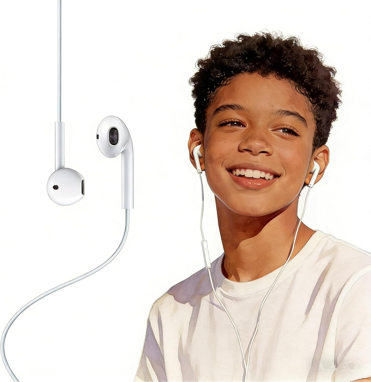 CYBERDRIVE 2-pack type-c headphones packshot, versatile for on-the-go use with iPhone and iPad