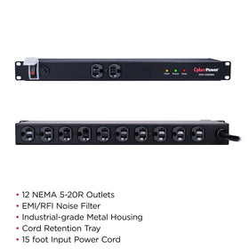 CyberPower CPS1220RMS 12 outlets; expands protection for network equipment.
