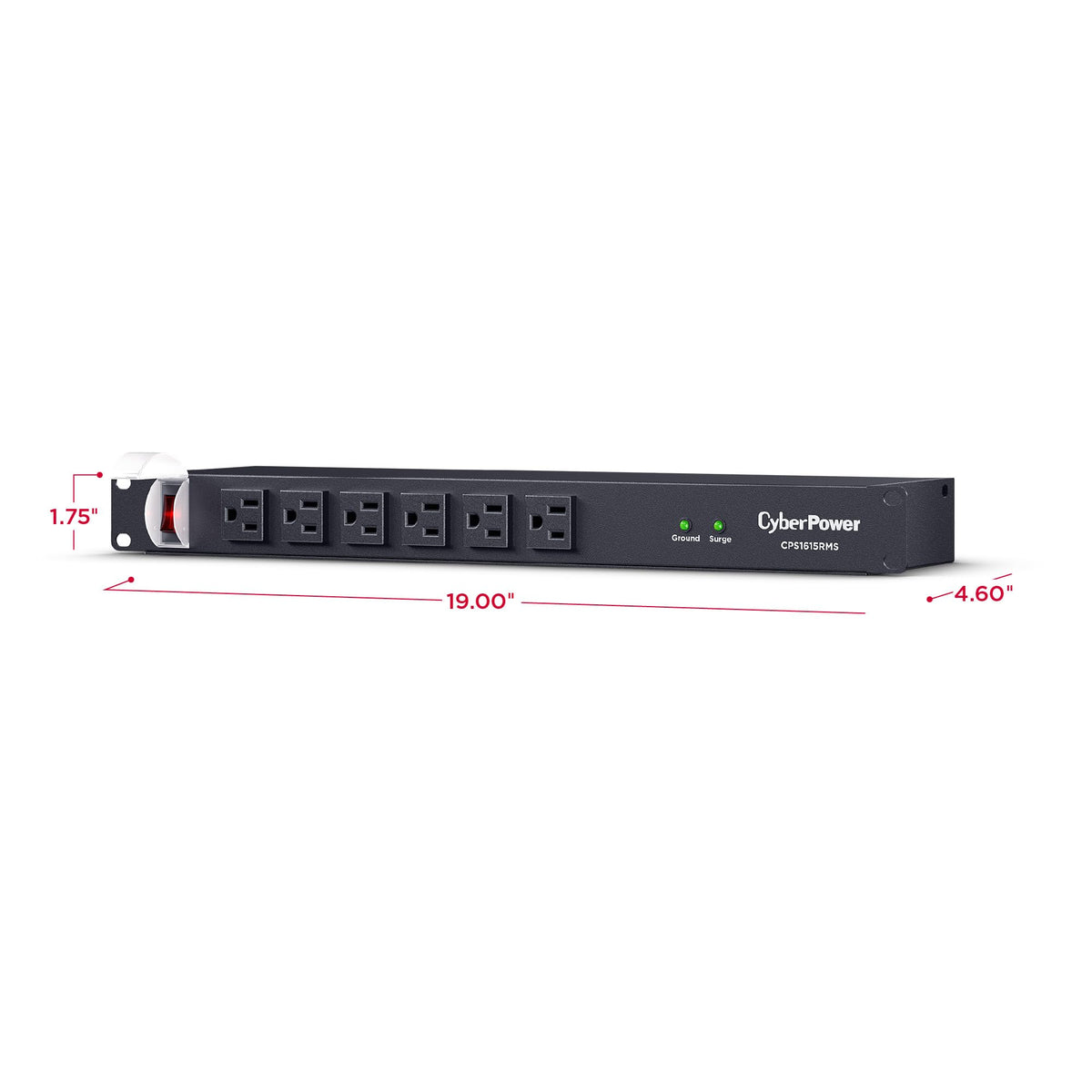 CyberPower LED indicators closeup showing power ground surge status benefit