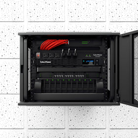 CyberPower next to a ruler showing 1U dimensions for easy space planning benefit