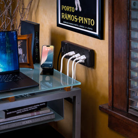 CyberPower powering a home office setup to protect PC, monitor, and router from spikes