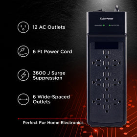 CyberPower LED indicators closeup showing protection and grounding status at a glance
