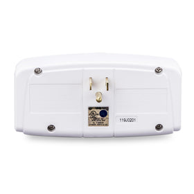 CyberPower CSB300W LED indicators closeup showing brand indicators for grounding and protection