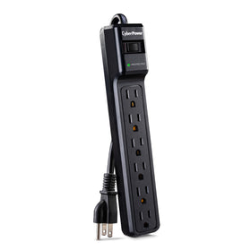 CyberPower CSB604 six outlets provide surge protection for multiple devices.