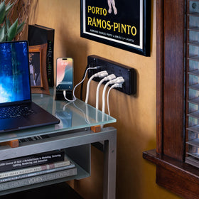 CyberPower powering a home theater setup protecting TV, console, and AV components