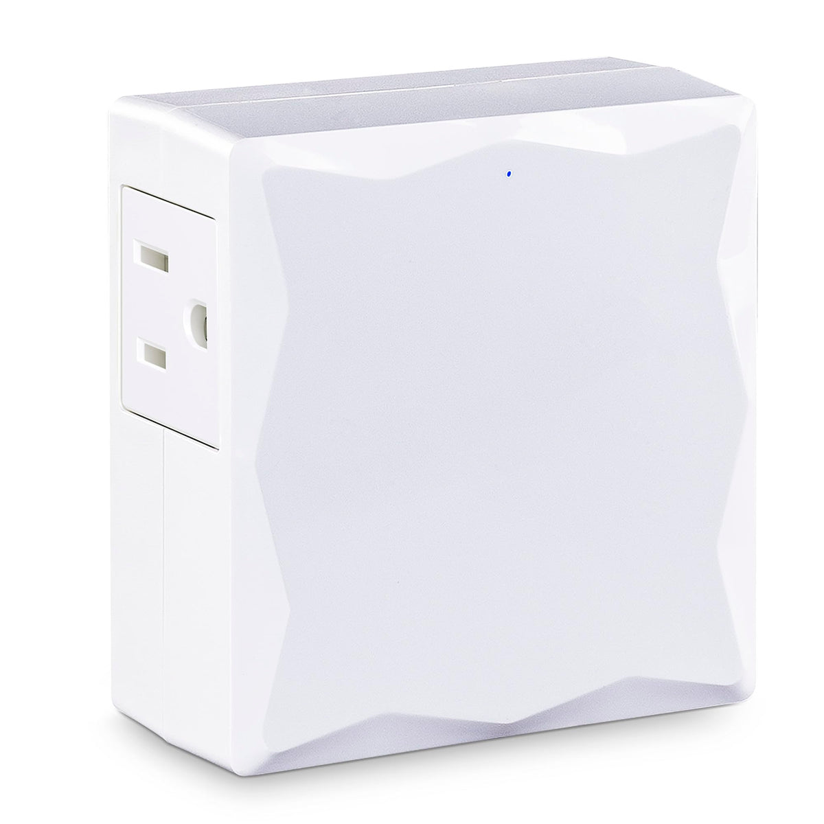 CyberPower P2WU front view with two surge-protected outlets for a clean setup.