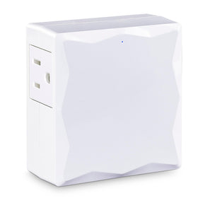 CyberPower P2WU front view with two surge-protected outlets for a clean setup.