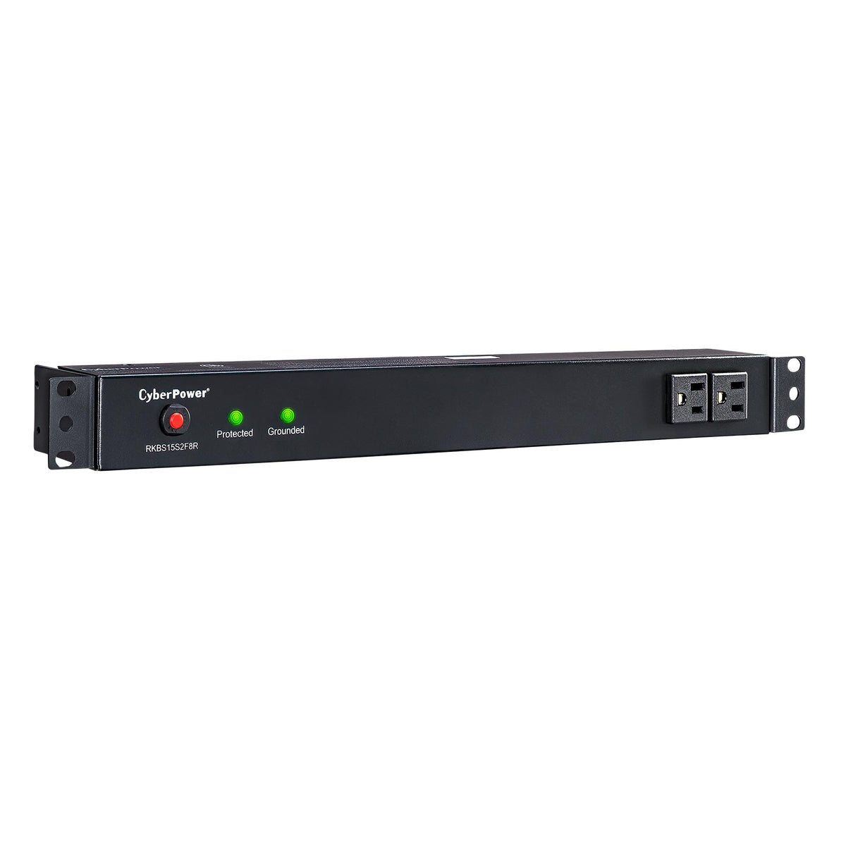 CyberPower RKBS15S2F8R rear view showing eight rear outlets for cable management.