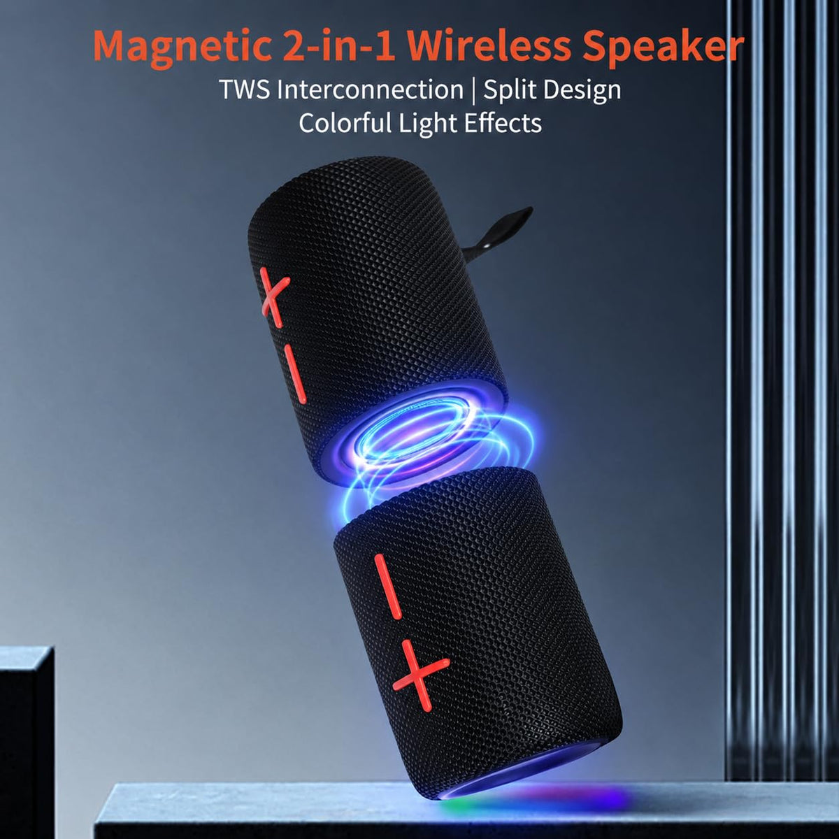 CYBORIS split into two speakers illustrating wider stereo separation benefit