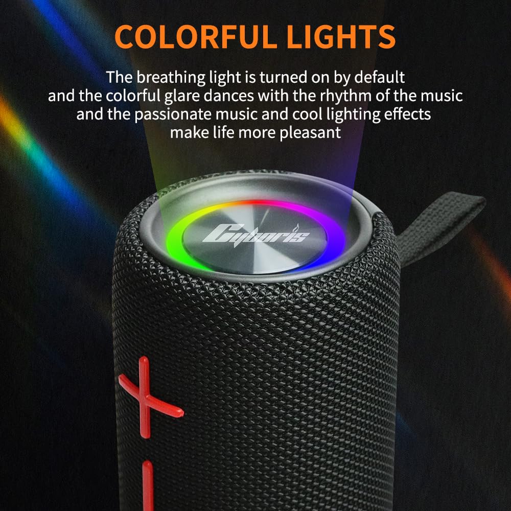 CYBORIS with water splashing to show IPX6 resistance keeping music playing benefit