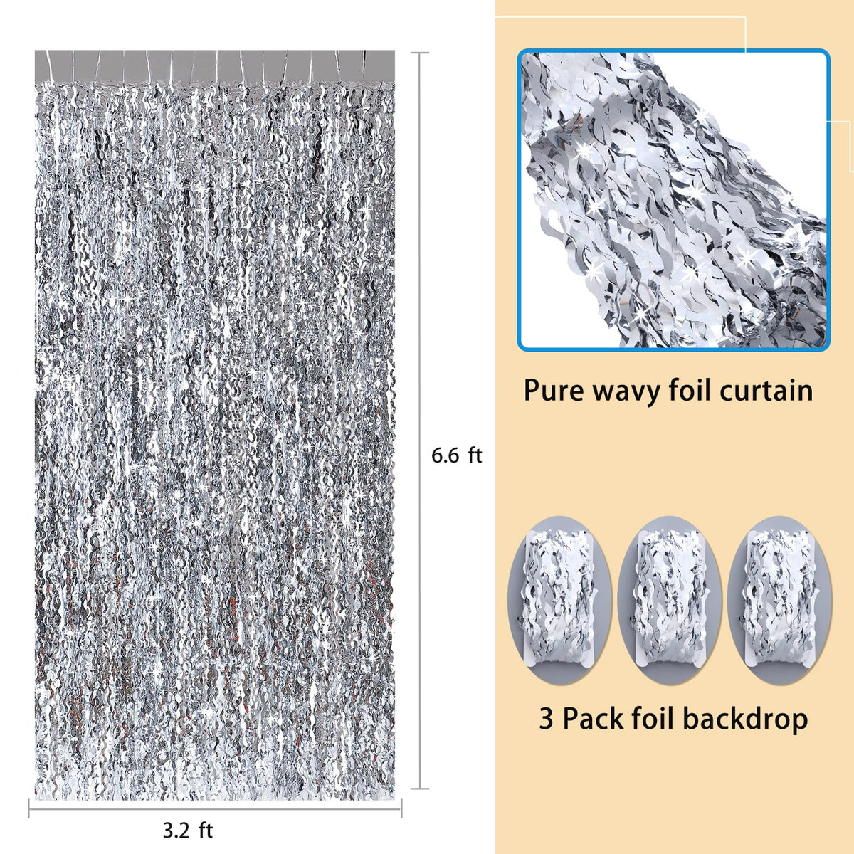 CYLMFC aluminium foil curtain is lightweight and easy to hang.